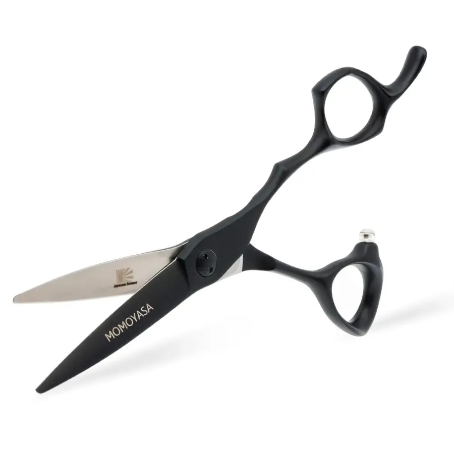 Forbici professionali da taglio nero opaco Momoyasa Onyx Matte in acciaio giapponese