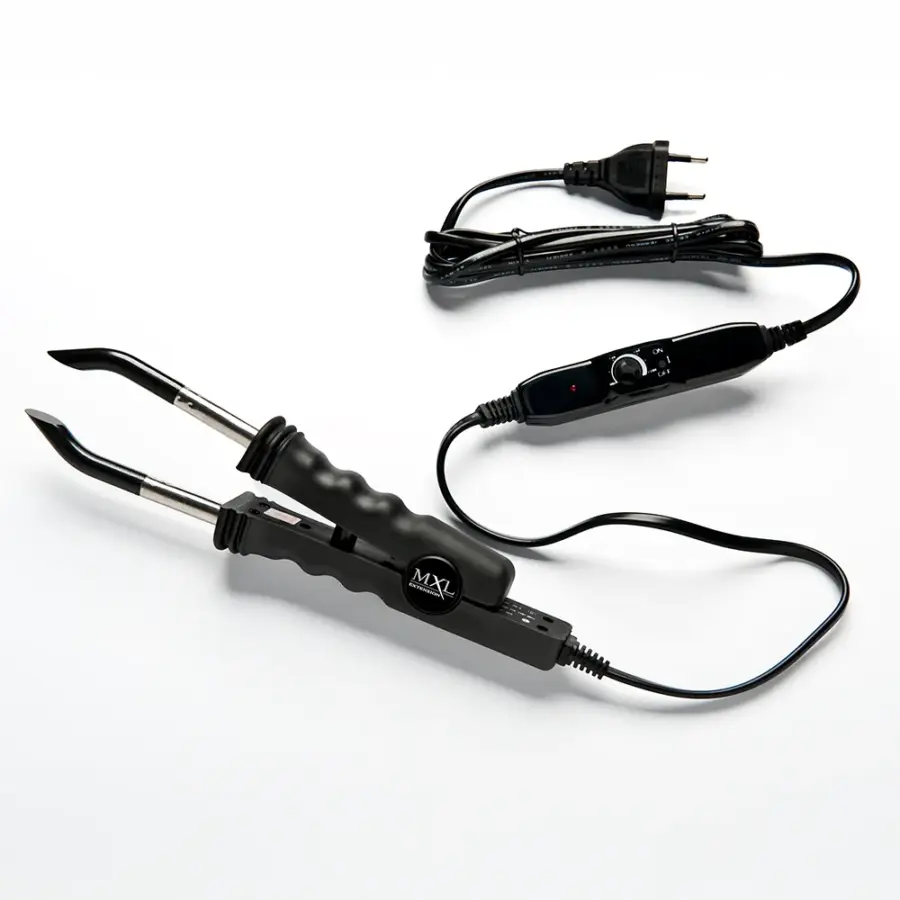 Pinza elettrica professionale a caldo MXL per applicazione extension cheratina con regolatore temperatura